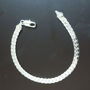 20cm sterling silver Cuban link bracelet
